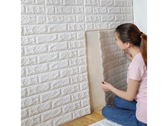 10mm Wall Tile Sticker Sheet - White 